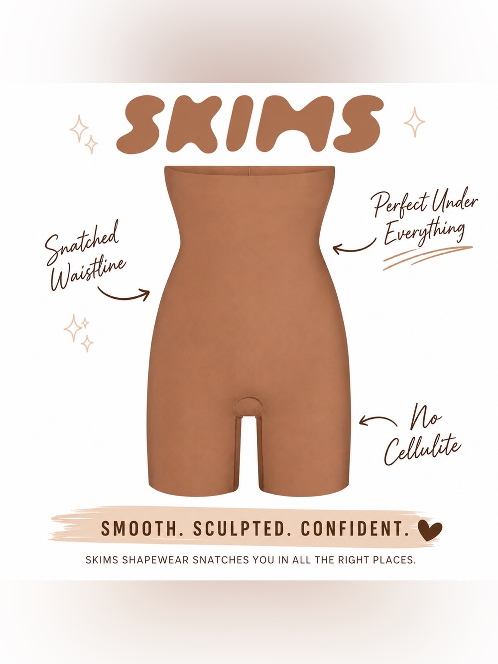 SKIMS High-Waist Sculpting Shorts — Sienna - Medium